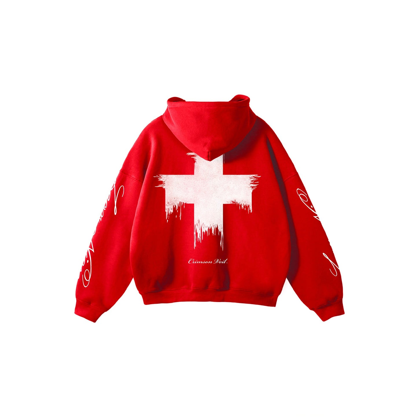 Crimson Veil Oversized Hoodie - Zeornien's Limited Edition